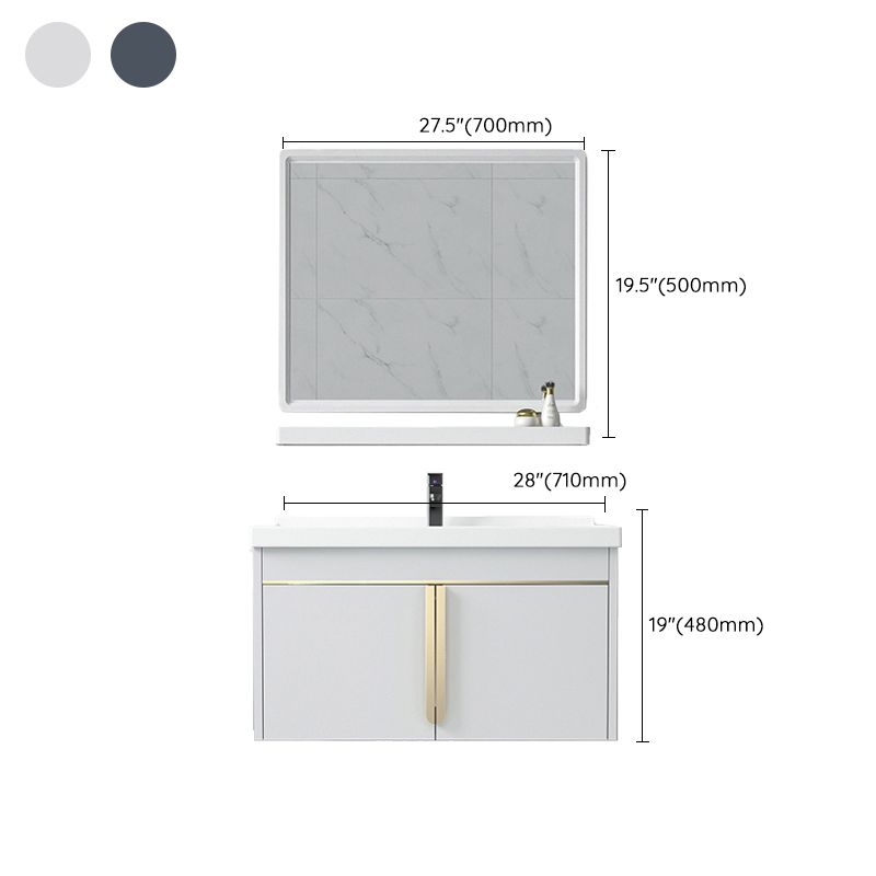 Contemporary Wall Mount Bath Vanity Mirror Cabinet Vanity Cabinet with Storage Shelving Clearhalo 'Bathroom Remodel & Bathroom Fixtures' 'Bathroom Vanities' 'bathroom_vanities' 'Home Improvement' 'home_improvement' 'home_improvement_bathroom_vanities' 1200x1200_20f85a98-f062-478e-a18b-1e6fcc4bc500