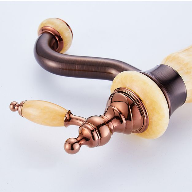 Luxury Vessel Sink Faucet Lever Handle Circular Vessel Sink Bathroom Faucet Clearhalo 'Bathroom Remodel & Bathroom Fixtures' 'Bathroom Sink Faucets' 'Bathroom Sinks & Faucet Components' 'bathroom_sink_faucets' 'Home Improvement' 'home_improvement' 'home_improvement_bathroom_sink_faucets' 1200x1200_2100978a-88af-40aa-8155-ef66f8fda1cf