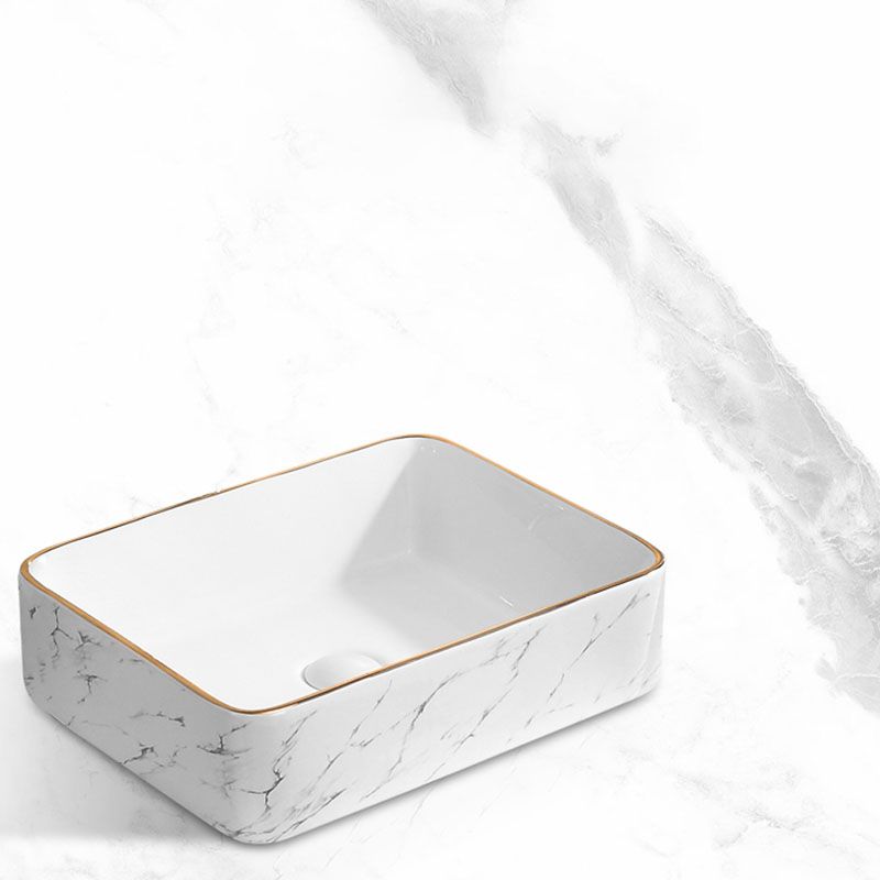 Modern Vessel Lavatory Sink Rectangular Porcelain Shut-Off Valve Included Bathroom Sink Clearhalo 'Bathroom Remodel & Bathroom Fixtures' 'Bathroom Sinks & Faucet Components' 'Bathroom Sinks' 'bathroom_sink' 'Home Improvement' 'home_improvement' 'home_improvement_bathroom_sink' 1200x1200_2126b61f-7595-46bd-b539-f29e37a23755