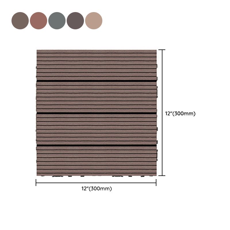 Wire Brushed Wood Floor Tile Click Lock Engineered Wood for Patio Garden Clearhalo 'Flooring 'Hardwood Flooring' 'hardwood_flooring' 'Home Improvement' 'home_improvement' 'home_improvement_hardwood_flooring' Walls and Ceiling' 1200x1200_213db88d-e708-466c-abcc-4c9851775d66
