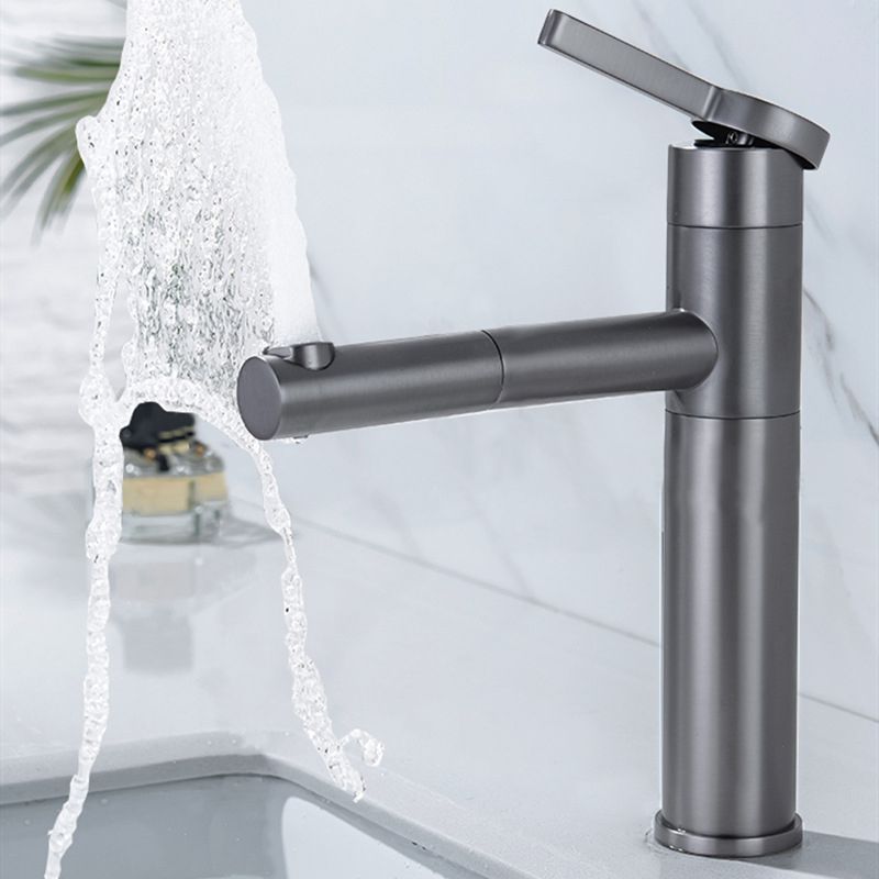 Pull-out Vessel Faucet Modern Style Faucet with One Lever Handle Clearhalo 'Bathroom Remodel & Bathroom Fixtures' 'Bathroom Sink Faucets' 'Bathroom Sinks & Faucet Components' 'bathroom_sink_faucets' 'Home Improvement' 'home_improvement' 'home_improvement_bathroom_sink_faucets' 1200x1200_2145902c-d6a9-44e0-bad4-ab391f5f1169