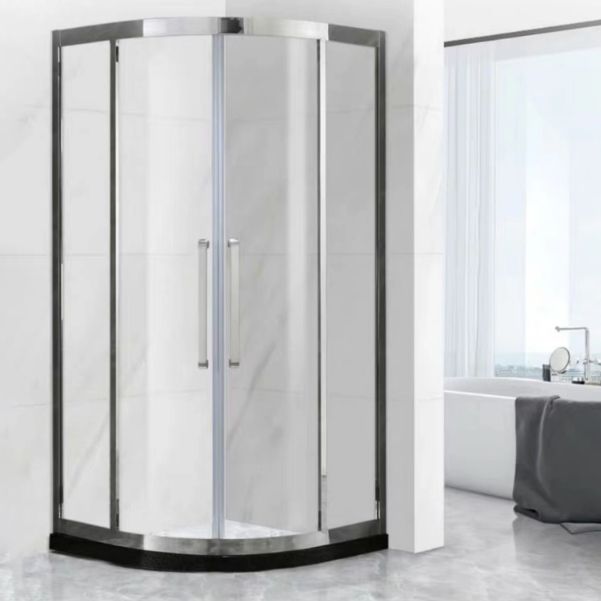 Clear Tempered Glass Shower Enclosure Double Sliding Shower Enclosure Clearhalo 'Bathroom Remodel & Bathroom Fixtures' 'Home Improvement' 'home_improvement' 'home_improvement_shower_stalls_enclosures' 'Shower Stalls & Enclosures' 'shower_stalls_enclosures' 'Showers & Bathtubs' 1200x1200_214fa76f-4c91-453a-8541-42362ccc8339