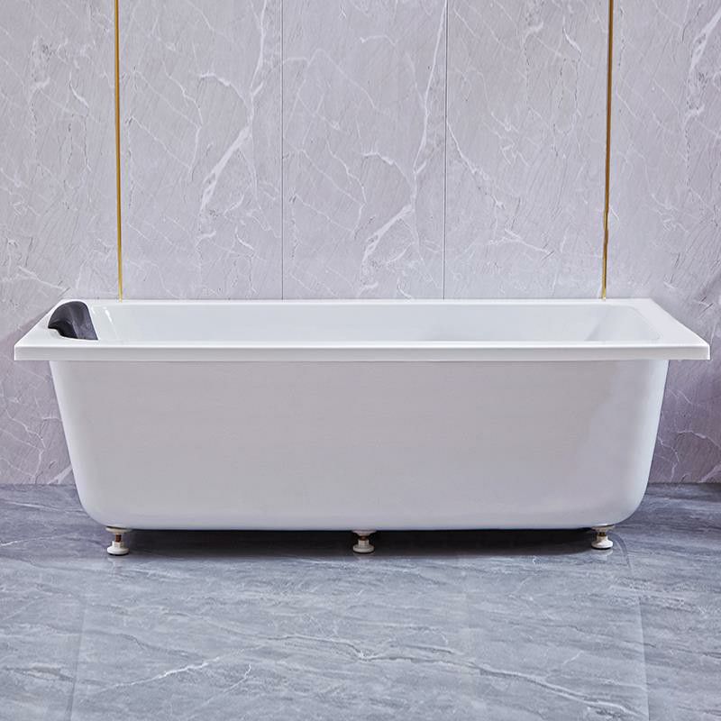 Modern Rectangular Bathtub Back to Wall Soaking Acrylic Freestanding Bath Clearhalo 'Bathroom Remodel & Bathroom Fixtures' 'Bathtubs' 'Home Improvement' 'home_improvement' 'home_improvement_bathtubs' 'Showers & Bathtubs' 1200x1200_21515e49-bf5a-4127-b774-d9f77c441664