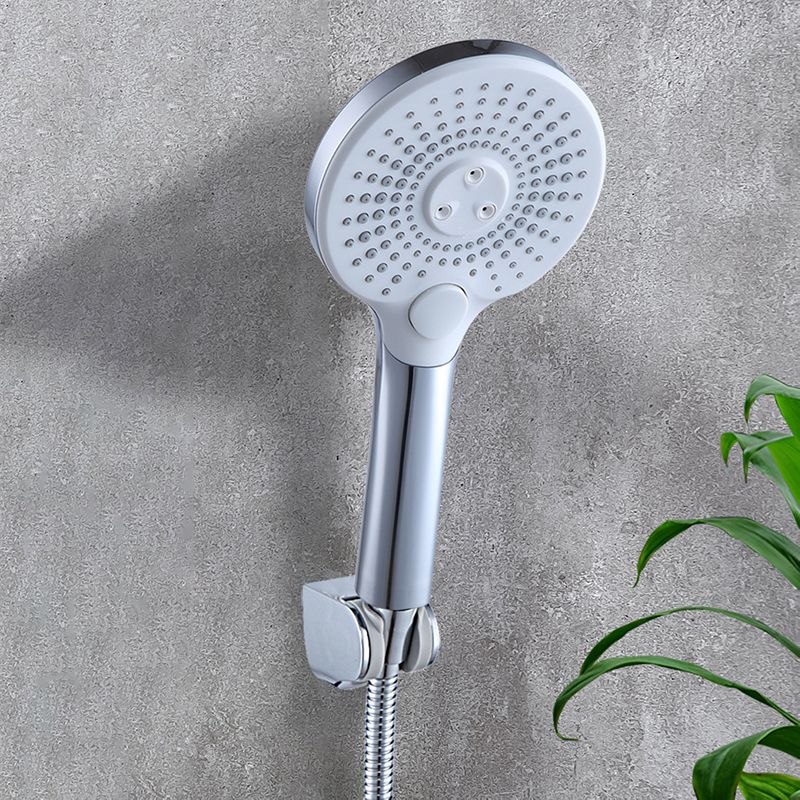 Basic Shower Head Round Plastic Handheld Shower Head in Silver Clearhalo 'Bathroom Remodel & Bathroom Fixtures' 'Home Improvement' 'home_improvement' 'home_improvement_shower_heads' 'Shower Heads' 'shower_heads' 'Showers & Bathtubs Plumbing' 'Showers & Bathtubs' 1200x1200_21672932-0ae3-4eac-b7c4-2731ef723c7e