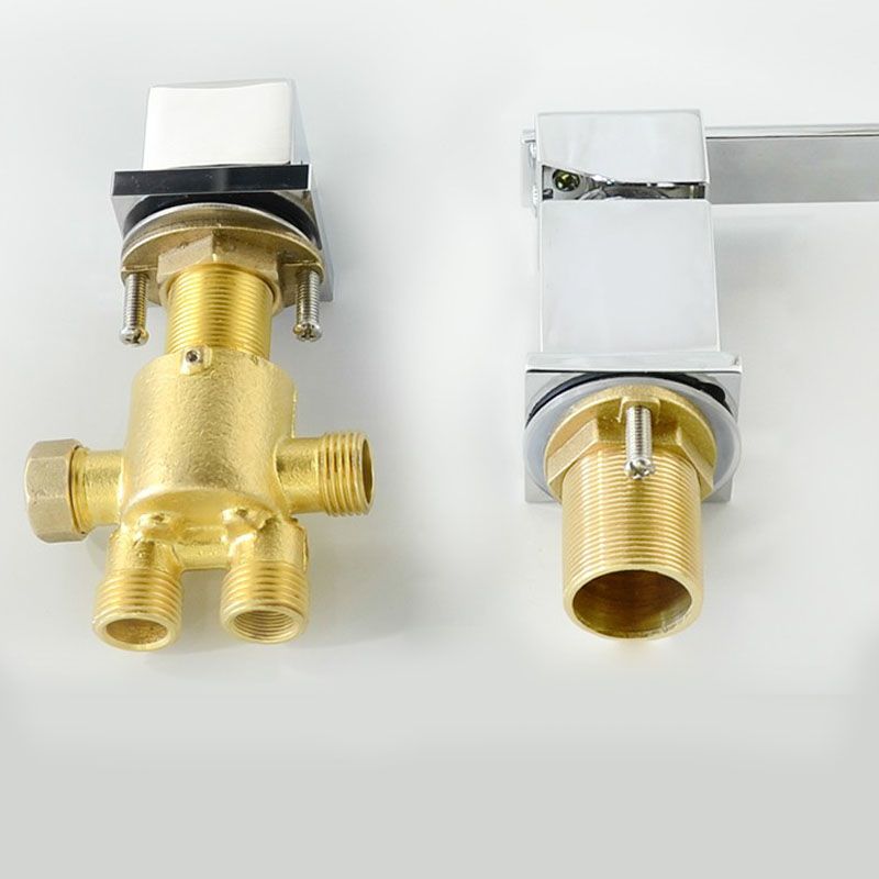 Contemporary Bathroom Faucet Deck Mounted Copper Low Arc Roman Tub Faucet Trim Clearhalo 'Bathroom Remodel & Bathroom Fixtures' 'Bathtub Faucets' 'bathtub_faucets' 'Home Improvement' 'home_improvement' 'home_improvement_bathtub_faucets' 1200x1200_21693579-6ebe-4203-a017-e100bb6c2a5b