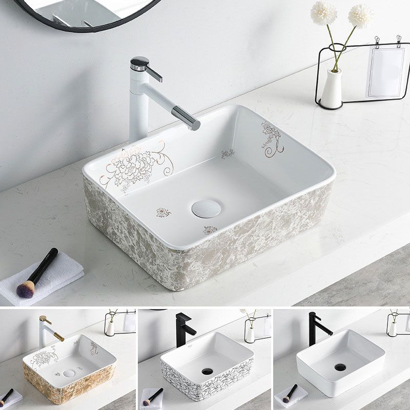 Contemporary Bathroom Sink Porcelain Rectangular Vessel Sink(Not Including Faucet) Clearhalo 'Bathroom Remodel & Bathroom Fixtures' 'Bathroom Sinks & Faucet Components' 'Bathroom Sinks' 'bathroom_sink' 'Home Improvement' 'home_improvement' 'home_improvement_bathroom_sink' 1200x1200_216d03a3-d621-4357-8475-6d2211ad1575
