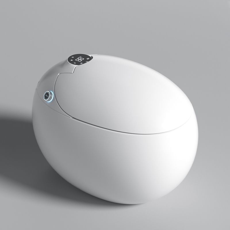 Contemporary Foot Sensor Ceramic Heated Seat White Round Floor Mount Bidet Clearhalo 'Bathroom Remodel & Bathroom Fixtures' 'Bidets' 'Home Improvement' 'home_improvement' 'home_improvement_bidets' 'Toilets & Bidets' 1200x1200_216f1965-c144-4851-bfea-fe7962230718