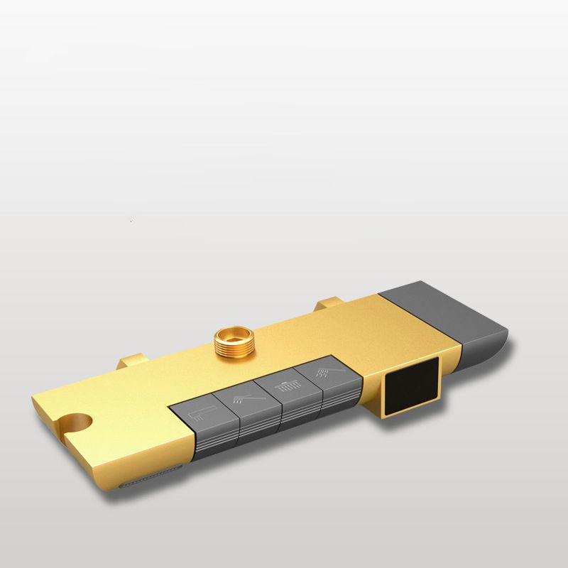 Modern Brass Shower System with Valve Adjustable Spray Pattern Shower Combo Clearhalo 'Bathroom Remodel & Bathroom Fixtures' 'Home Improvement' 'home_improvement' 'home_improvement_shower_faucets' 'Shower Faucets & Systems' 'shower_faucets' 'Showers & Bathtubs Plumbing' 'Showers & Bathtubs' 1200x1200_2177df55-a475-4fc2-b68c-4e8761d16522