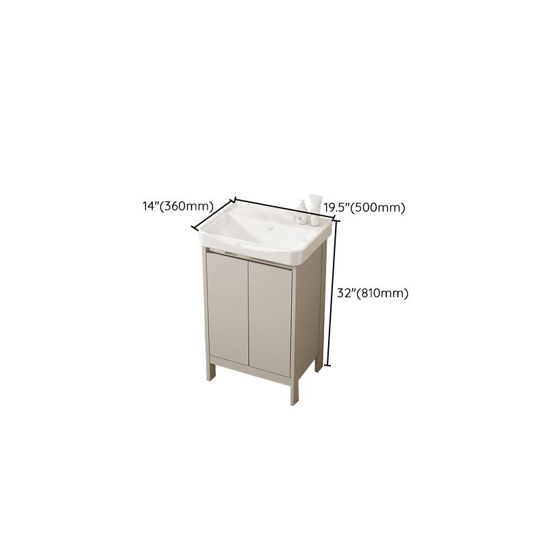 Rectangular Freestanding Bathroom Vanity Modern Gray Single-Sink Vanity Set Clearhalo 'Bathroom Remodel & Bathroom Fixtures' 'Bathroom Vanities' 'bathroom_vanities' 'Home Improvement' 'home_improvement' 'home_improvement_bathroom_vanities' 1200x1200_21a6093c-67cb-4665-8a6f-d7f53a79e09d