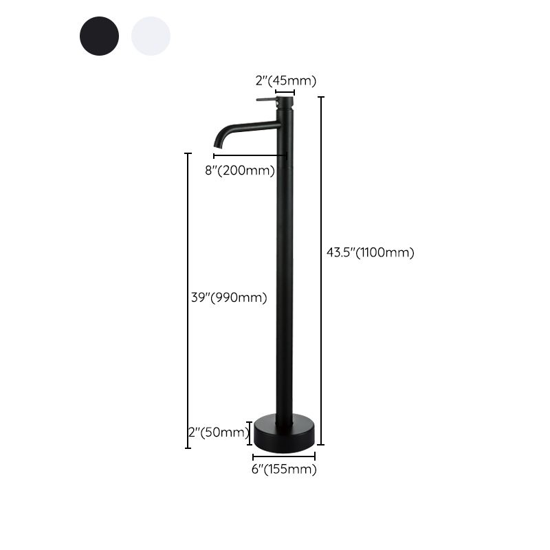 Modern Floor Mounted High Arc Freestanding Tub Filler Metal Freestanding Tub Filler Trim Clearhalo 'Bathroom Remodel & Bathroom Fixtures' 'Bathtub Faucets' 'bathtub_faucets' 'Home Improvement' 'home_improvement' 'home_improvement_bathtub_faucets' 1200x1200_21a8a3f9-d59c-4029-bd6b-857afd490177