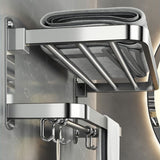 Polished Chrome Modern Bathroom Accessory Set in Stainless with Bath Shelf/Towel Bar Clearhalo 'Bathroom Hardware Sets' 'Bathroom Hardware' 'Bathroom Remodel & Bathroom Fixtures' 'bathroom_hardware_sets' 'Home Improvement' 'home_improvement' 'home_improvement_bathroom_hardware_sets' 1200x1200_21ab372d-b0e6-4e1f-a8d7-7199f22abe6a