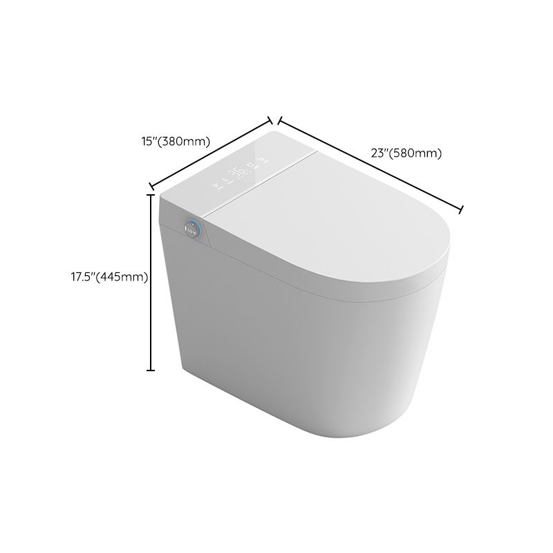 Elongated Smart Bidet White Heated Seat Toilet Bidet17.52" H Clearhalo 'Bathroom Remodel & Bathroom Fixtures' 'Bidets' 'Home Improvement' 'home_improvement' 'home_improvement_bidets' 'Toilets & Bidets' 1200x1200_21b97420-8816-4216-9c9f-3f02ca9c8de3