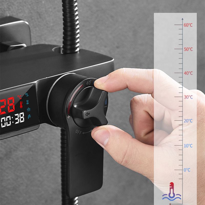 Contemporary Shower Set Slide Bar Adjustable Shower Head Wall Mounted Shower System Clearhalo 'Bathroom Remodel & Bathroom Fixtures' 'Home Improvement' 'home_improvement' 'home_improvement_shower_faucets' 'Shower Faucets & Systems' 'shower_faucets' 'Showers & Bathtubs Plumbing' 'Showers & Bathtubs' 1200x1200_21c6d2dd-92f2-45e7-ba8d-a23d4c458537