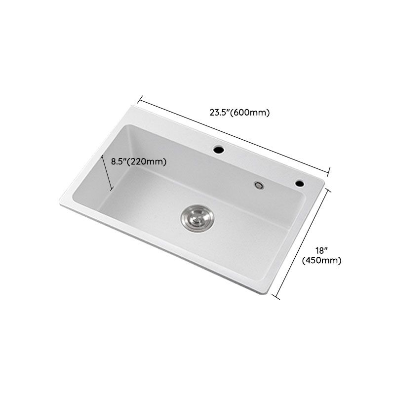 Drop-In Kitchen Sink Quartz Single Basin Kitchen Sink with Basket Strainer Clearhalo 'Home Improvement' 'home_improvement' 'home_improvement_kitchen_sinks' 'Kitchen Remodel & Kitchen Fixtures' 'Kitchen Sinks & Faucet Components' 'Kitchen Sinks' 'kitchen_sinks' 1200x1200_21d478e1-b217-42e0-9bd8-3256ee48ff15