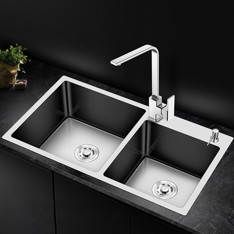 Modern Style Kitchen Sink Stainless Steel Drop-In Kitchen Double Sink Clearhalo 'Home Improvement' 'home_improvement' 'home_improvement_kitchen_sinks' 'Kitchen Remodel & Kitchen Fixtures' 'Kitchen Sinks & Faucet Components' 'Kitchen Sinks' 'kitchen_sinks' 1200x1200_21f28ecd-eadb-4841-bea6-91a22a58728e