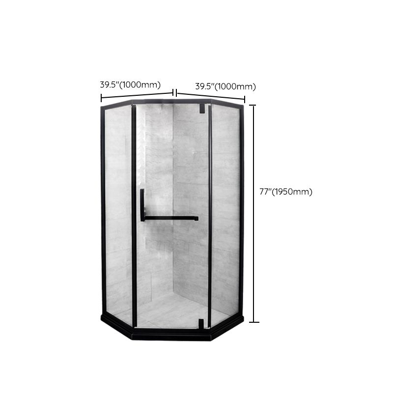 Black Frame Stainless Steel Shower Enclosure Tempered Glass Shower Kit Clearhalo 'Bathroom Remodel & Bathroom Fixtures' 'Home Improvement' 'home_improvement' 'home_improvement_shower_stalls_enclosures' 'Shower Stalls & Enclosures' 'shower_stalls_enclosures' 'Showers & Bathtubs' 1200x1200_221269e2-3d51-4543-a577-85ac5d2209ed