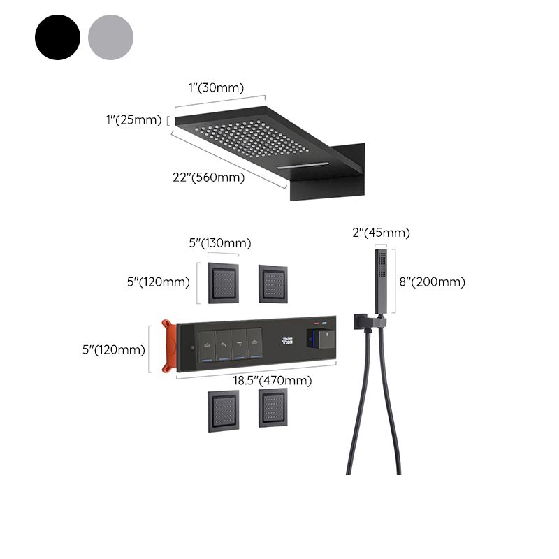 Shower Set All Copper into The Wall Concealed Digital Display Shower Set Clearhalo 'Bathroom Remodel & Bathroom Fixtures' 'Home Improvement' 'home_improvement' 'home_improvement_shower_faucets' 'Shower Faucets & Systems' 'shower_faucets' 'Showers & Bathtubs Plumbing' 'Showers & Bathtubs' 1200x1200_224f01c7-03fa-4fed-840a-23a2db899cb4