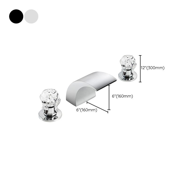 Circular 2-Handle Bathroom Faucet 3 Hole Widespread Bathroom Sink Faucet with Brass Clearhalo 'Bathroom Remodel & Bathroom Fixtures' 'Bathroom Sink Faucets' 'Bathroom Sinks & Faucet Components' 'bathroom_sink_faucets' 'Home Improvement' 'home_improvement' 'home_improvement_bathroom_sink_faucets' 1200x1200_2253aef6-9e3e-41ff-8987-1b4d24301d8e