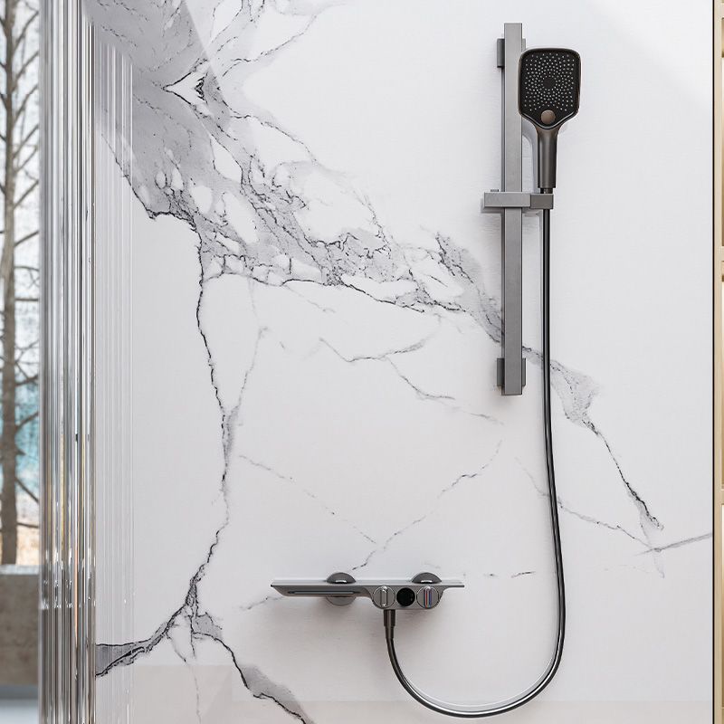 Modern Plain Shower Trim Adjustable Water Flow Wall Mount Shower Head Combo Clearhalo 'Bathroom Remodel & Bathroom Fixtures' 'Home Improvement' 'home_improvement' 'home_improvement_shower_faucets' 'Shower Faucets & Systems' 'shower_faucets' 'Showers & Bathtubs Plumbing' 'Showers & Bathtubs' 1200x1200_22564697-467c-4188-9186-6d6ee39d8615