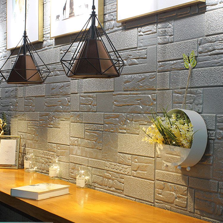 Modern Wall Plank 3D Brick Bathroom Living Room Wall Panels Set of 40 Clearhalo 'Flooring 'Home Improvement' 'home_improvement' 'home_improvement_wall_paneling' 'Wall Paneling' 'wall_paneling' 'Walls & Ceilings' Walls and Ceiling' 1200x1200_225a6c90-dfdf-4307-a09c-2a237ea844ee