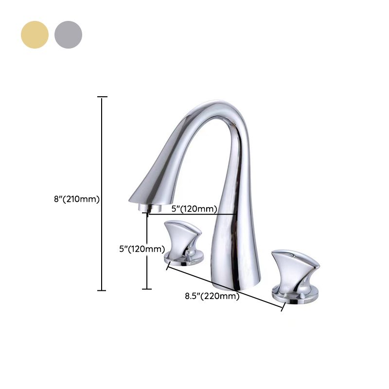 Vintage Widespread Lavatory Faucet, 2 Handle Full Brass Bathroom Vanity Faucet with Drain Clearhalo 'Bathroom Remodel & Bathroom Fixtures' 'Bathroom Sink Faucets' 'Bathroom Sinks & Faucet Components' 'bathroom_sink_faucets' 'Home Improvement' 'home_improvement' 'home_improvement_bathroom_sink_faucets' 1200x1200_226460d7-e651-45c6-81b9-7f43bf3ad169