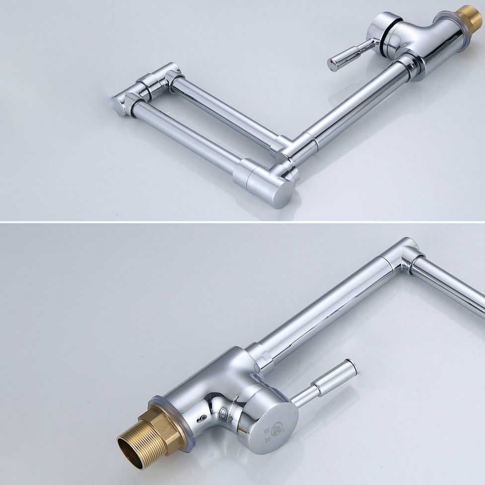 Modern Faucet 1-Handle 1-Hole Brass Single Level Low Profile Pot Filler Kitchen Faucet Clearhalo 'Home Improvement' 'home_improvement' 'home_improvement_kitchen_faucets' 'Kitchen Faucets' 'Kitchen Remodel & Kitchen Fixtures' 'Kitchen Sinks & Faucet Components' 'kitchen_faucets' 1200x1200_2275f540-ed41-4aa6-b1ff-2ccf9bde9d8e