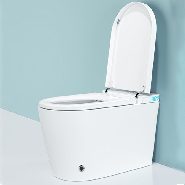 Smart Toilet Elongated White Ceramic Contemporary Foot Sensor Clearhalo 'Bathroom Remodel & Bathroom Fixtures' 'Bidets' 'Home Improvement' 'home_improvement' 'home_improvement_bidets' 'Toilets & Bidets' 1200x1200_22863c6a-8bdb-48df-85f6-43d2c410686e