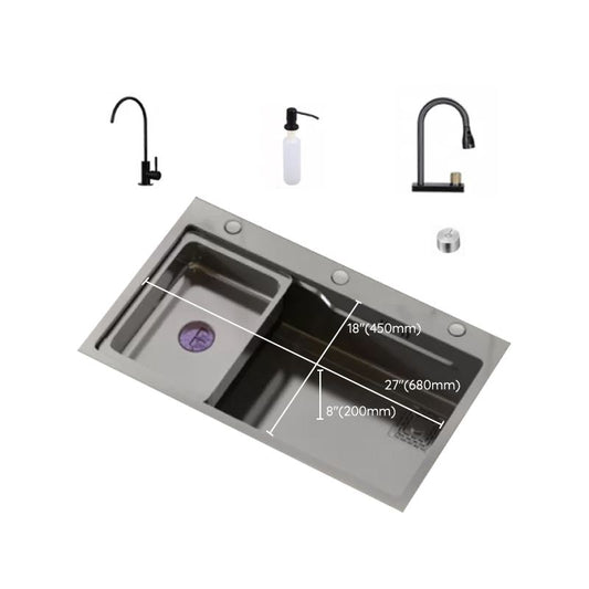 Modern Workstation Sink Stainless Steel with Drain Strainer Kit Workstation Ledge Clearhalo 'Home Improvement' 'home_improvement' 'home_improvement_kitchen_sinks' 'Kitchen Remodel & Kitchen Fixtures' 'Kitchen Sinks & Faucet Components' 'Kitchen Sinks' 'kitchen_sinks' 1200x1200_228a6ee1-327e-4633-891b-2d07a2864c0c