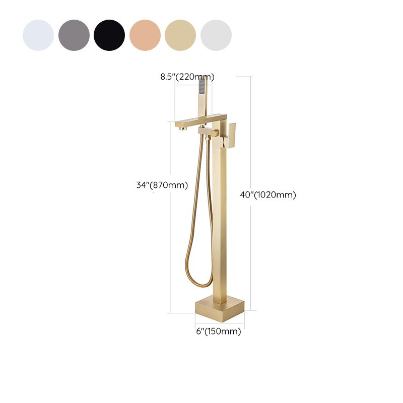 Floor Mounted Metal Freestanding Tub Filler Low Arc Freestanding Tub Filler Trim Clearhalo 'Bathroom Remodel & Bathroom Fixtures' 'Bathtub Faucets' 'bathtub_faucets' 'Home Improvement' 'home_improvement' 'home_improvement_bathtub_faucets' 1200x1200_22940c81-21bc-47e0-a2cc-42ad553cbb56