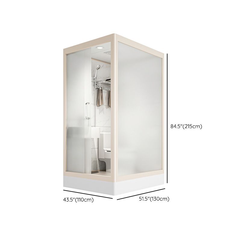 Rectangular Sliding Shower Enclosure Framed Shower Enclosure in White Clearhalo 'Bathroom Remodel & Bathroom Fixtures' 'Home Improvement' 'home_improvement' 'home_improvement_shower_stalls_enclosures' 'Shower Stalls & Enclosures' 'shower_stalls_enclosures' 'Showers & Bathtubs' 1200x1200_22b3e82b-e195-4769-a05a-108c998af0e4