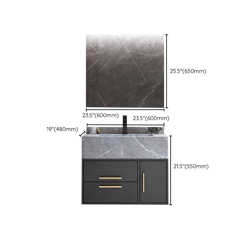 Wall Mount Bathroom Sink Vanity Modern Vanity Set with Mirror Clearhalo 'Bathroom Remodel & Bathroom Fixtures' 'Bathroom Vanities' 'bathroom_vanities' 'Home Improvement' 'home_improvement' 'home_improvement_bathroom_vanities' 1200x1200_22b779cb-91ad-4d36-972e-9594dc14c0d9