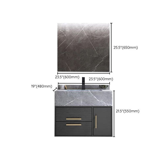 Wall Mount Bathroom Sink Vanity Modern Vanity Set with Mirror Clearhalo 'Bathroom Remodel & Bathroom Fixtures' 'Bathroom Vanities' 'bathroom_vanities' 'Home Improvement' 'home_improvement' 'home_improvement_bathroom_vanities' 1200x1200_22b779cb-91ad-4d36-972e-9594dc14c0d9