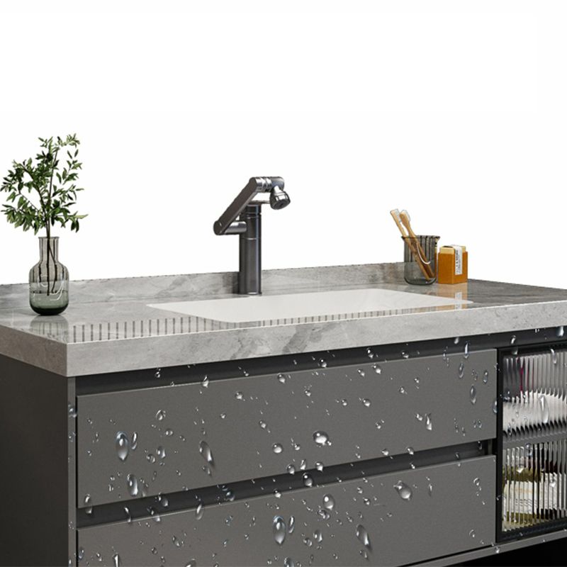 Grey Modern Wood Wall Mount Single-Sink Bathroom Vanity Set Clearhalo 'Bathroom Remodel & Bathroom Fixtures' 'Bathroom Vanities' 'bathroom_vanities' 'Home Improvement' 'home_improvement' 'home_improvement_bathroom_vanities' 1200x1200_22b861f7-04fd-4c29-9d93-6c077fd8ab45