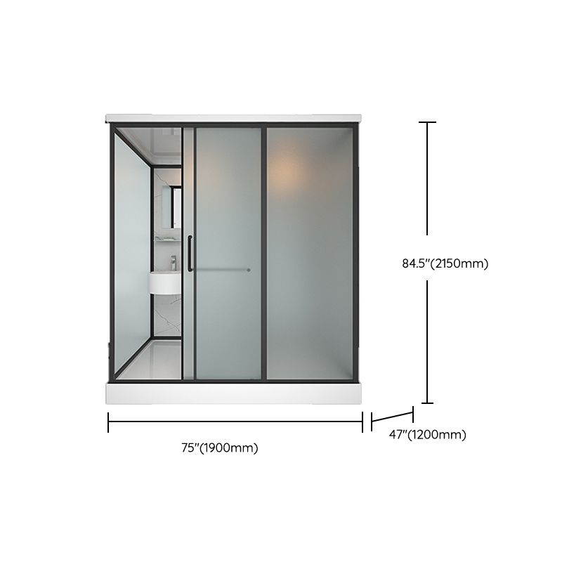 Rectangle Tempered Glass Shower Stall Clear Framed Shower Enclosure Clearhalo 'Bathroom Remodel & Bathroom Fixtures' 'Home Improvement' 'home_improvement' 'home_improvement_shower_stalls_enclosures' 'Shower Stalls & Enclosures' 'shower_stalls_enclosures' 'Showers & Bathtubs' 1200x1200_22c1ba6d-ee0c-472d-878f-e45518e73e11