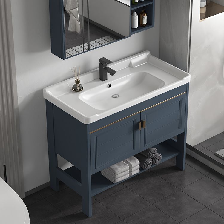 Glam Freestanding Bathroom Sink Vanity Single-Sink Bathroom Vanity Set Clearhalo 'Bathroom Remodel & Bathroom Fixtures' 'Bathroom Vanities' 'bathroom_vanities' 'Home Improvement' 'home_improvement' 'home_improvement_bathroom_vanities' 1200x1200_22c6cd81-8363-4680-8be1-bb6931da46ee