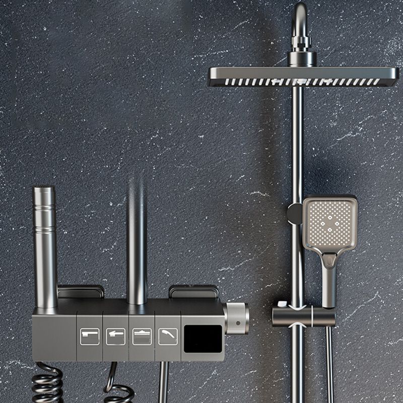 Contemporary Shower Set Slide Bar Dual Shower Head Thermostatic Wall Mounted Shower System Clearhalo 'Bathroom Remodel & Bathroom Fixtures' 'Home Improvement' 'home_improvement' 'home_improvement_shower_faucets' 'Shower Faucets & Systems' 'shower_faucets' 'Showers & Bathtubs Plumbing' 'Showers & Bathtubs' 1200x1200_22cd82e3-69d8-4f6f-b23d-d0d30c1dba9f