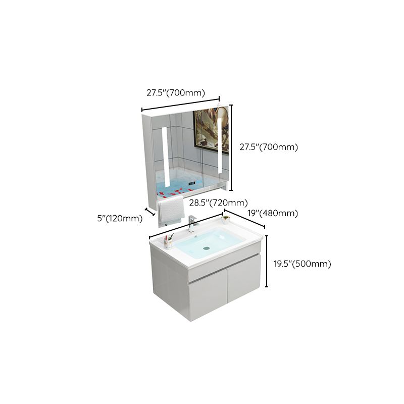 Modern Bathroom Vanity Sink Drawers Rectangular Faucet Mirror Bathroom Vanity Set Clearhalo 'Bathroom Remodel & Bathroom Fixtures' 'Bathroom Vanities' 'bathroom_vanities' 'Home Improvement' 'home_improvement' 'home_improvement_bathroom_vanities' 1200x1200_22ecdfae-92e6-4990-90c3-b5c4f8245b3a