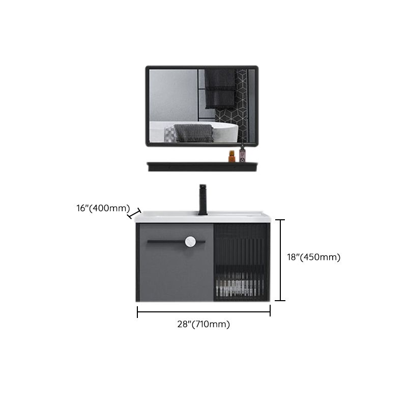 Wall Mount Bath Vanity Set Mirror Grey Rectangle Wood Bathroom Vanity with Single Sink Clearhalo 'Bathroom Remodel & Bathroom Fixtures' 'Bathroom Vanities' 'bathroom_vanities' 'Home Improvement' 'home_improvement' 'home_improvement_bathroom_vanities' 1200x1200_22f1ef1d-c9b4-42f1-8ccb-abc7b8ab8ae2