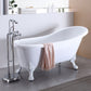 Acrylic Soaking Bathtub Antique Finish Oval Freestanding Bath Tub (Faucet not Included) Clearhalo 'Bathroom Remodel & Bathroom Fixtures' 'Bathtubs' 'Home Improvement' 'home_improvement' 'home_improvement_bathtubs' 'Showers & Bathtubs' 1200x1200_22f7eab4-a87a-4f4c-a999-2b825826a4cf