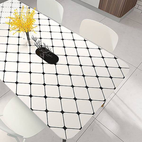 White Peel & Stick Tile Plastic Grid Wallpaper for Kitchen and Bathroom Backsplash Clearhalo 'Flooring 'Home Improvement' 'home_improvement' 'home_improvement_peel_stick_blacksplash' 'Peel & Stick Backsplash Tile' 'peel_stick_blacksplash' 'Walls & Ceilings' Walls and Ceiling' 1200x1200_22fc0b36-dce6-4914-b178-2f9fcf898ed2