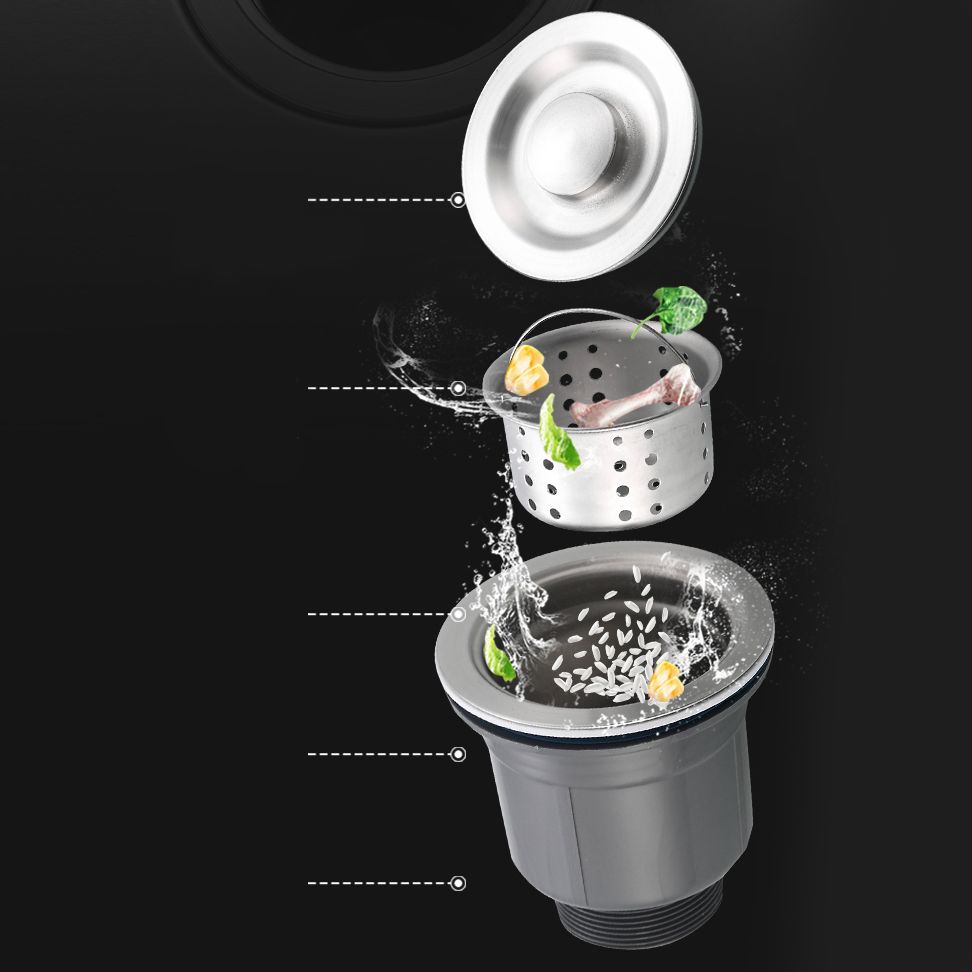 Modern Kitchen Sink Stainless Steel Kitchen Sink with Drain Strainer Kit Clearhalo 'Home Improvement' 'home_improvement' 'home_improvement_kitchen_sinks' 'Kitchen Remodel & Kitchen Fixtures' 'Kitchen Sinks & Faucet Components' 'Kitchen Sinks' 'kitchen_sinks' 1200x1200_230815ec-f809-4f41-a22b-557a7918a0e2