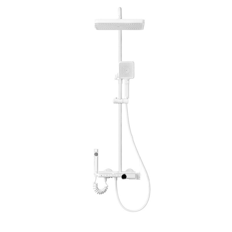 Modern Shower System Adjustable Spray Pattern Shower Head Combo Clearhalo 'Bathroom Remodel & Bathroom Fixtures' 'Home Improvement' 'home_improvement' 'home_improvement_shower_faucets' 'Shower Faucets & Systems' 'shower_faucets' 'Showers & Bathtubs Plumbing' 'Showers & Bathtubs' 1200x1200_23107a5f-93fa-46d7-8bd5-f1d9d13a95f3