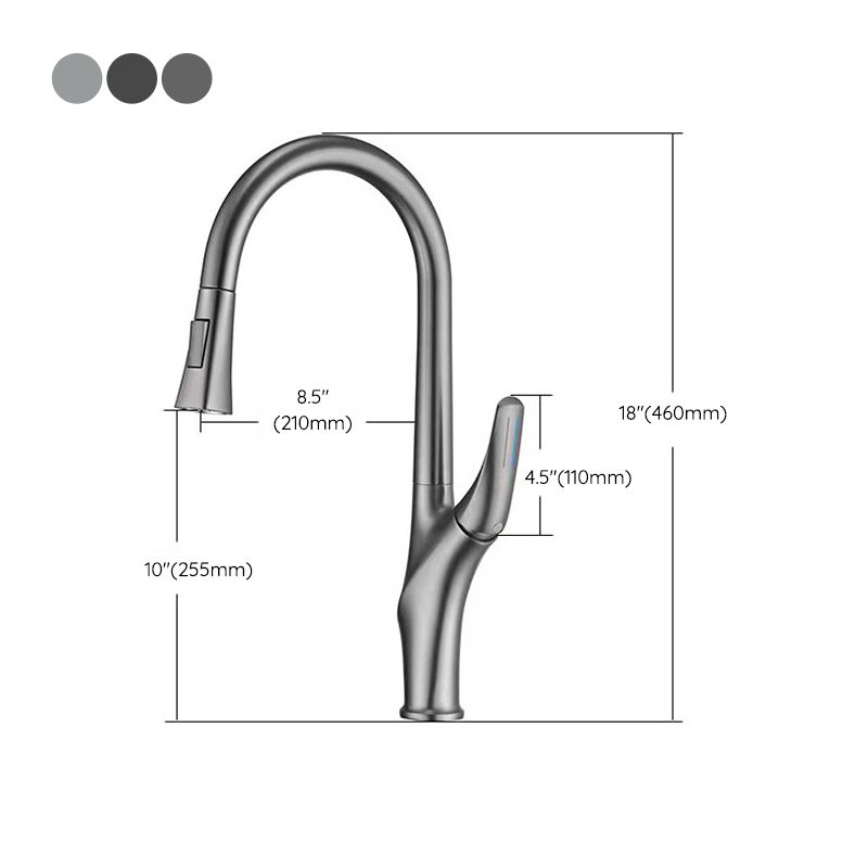 Modern Kitchen Sink Faucet Brass Pulldown Sprayer Single Handle High Arch Pot Filler Clearhalo 'Home Improvement' 'home_improvement' 'home_improvement_kitchen_faucets' 'Kitchen Faucets' 'Kitchen Remodel & Kitchen Fixtures' 'Kitchen Sinks & Faucet Components' 'kitchen_faucets' 1200x1200_231ba150-c78c-425b-92a2-5a3afe26faff