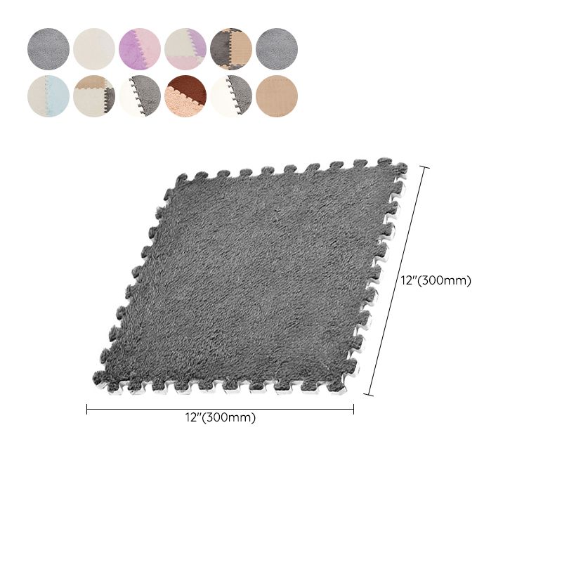 Level Loop Carpet Tile Multi-Color Fade Resistant Interlocking Bedroom ...