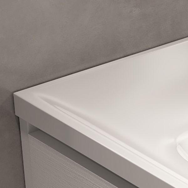 Wood Frame Vanity White Wall Mounted Mirror Single Sink Rectangular 2 Drawers Vanity Clearhalo 'Bathroom Remodel & Bathroom Fixtures' 'Bathroom Vanities' 'bathroom_vanities' 'Home Improvement' 'home_improvement' 'home_improvement_bathroom_vanities' 1200x1200_232244fe-07b1-4338-88f5-32de23af04d3