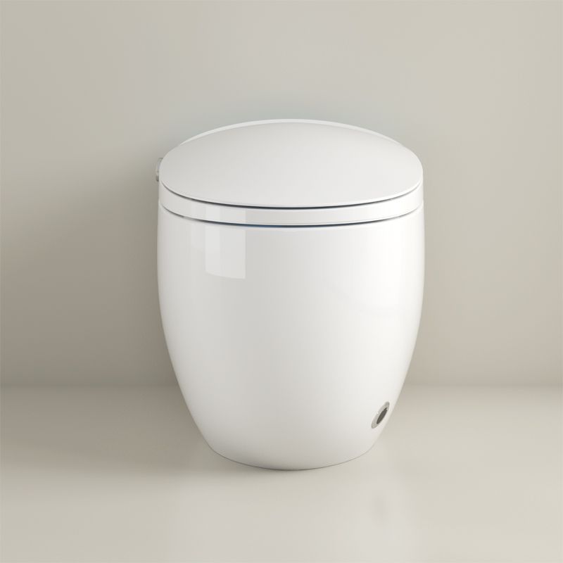 Contemporary Smart Bidet White Ceramic Round Dryer Floor Mount Bidet Clearhalo 'Bathroom Remodel & Bathroom Fixtures' 'Bidets' 'Home Improvement' 'home_improvement' 'home_improvement_bidets' 'Toilets & Bidets' 1200x1200_232536f0-0010-484f-9b1c-6b717acb0c9d