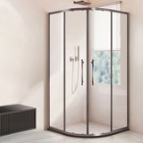 Framed Clear Shower Doors Double Sliding Tempered Shower Bath Door Clearhalo 'Bathroom Remodel & Bathroom Fixtures' 'Home Improvement' 'home_improvement' 'home_improvement_shower_tub_doors' 'Shower and Tub Doors' 'shower_tub_doors' 'Showers & Bathtubs' 1200x1200_23310d8d-b130-4fe3-afa1-117fd9dbc8a4