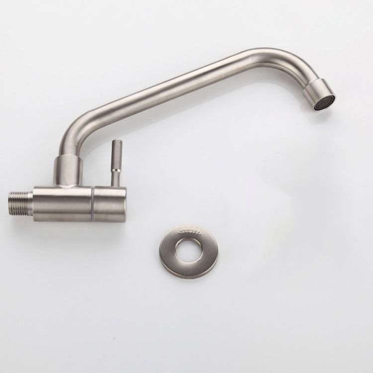 Contemporary Stainless Steel One Handle Pot Filler Low Profile Filler Clearhalo 'Home Improvement' 'home_improvement' 'home_improvement_kitchen_faucets' 'Kitchen Faucets' 'Kitchen Remodel & Kitchen Fixtures' 'Kitchen Sinks & Faucet Components' 'kitchen_faucets' 1200x1200_2349c3ba-8cf3-4a1b-8a57-afa5b5cfdadb