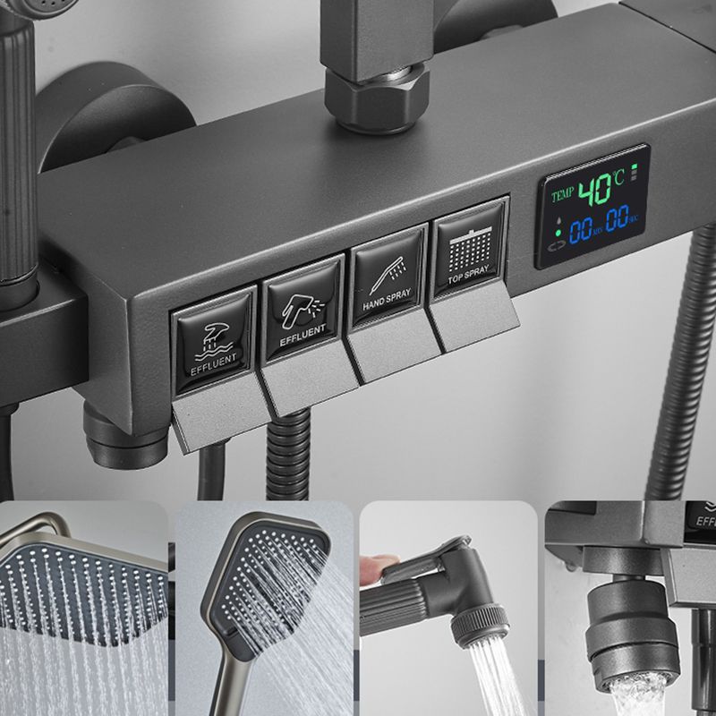 Contemporary Brass Shower Set Wall Mounted Shower System for Bathroom Clearhalo 'Bathroom Remodel & Bathroom Fixtures' 'Home Improvement' 'home_improvement' 'home_improvement_shower_faucets' 'Shower Faucets & Systems' 'shower_faucets' 'Showers & Bathtubs Plumbing' 'Showers & Bathtubs' 1200x1200_2357d4e3-968c-41ad-8918-9a98ff13a92a