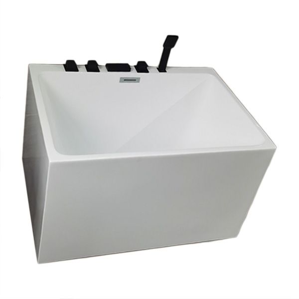 Back to Wall Soaking Bathtub Modern Antique Finish Rectangular Bath Tub Clearhalo 'Bathroom Remodel & Bathroom Fixtures' 'Bathtubs' 'Home Improvement' 'home_improvement' 'home_improvement_bathtubs' 'Showers & Bathtubs' 1200x1200_235a064e-164f-41df-9b25-377b420ddaa7